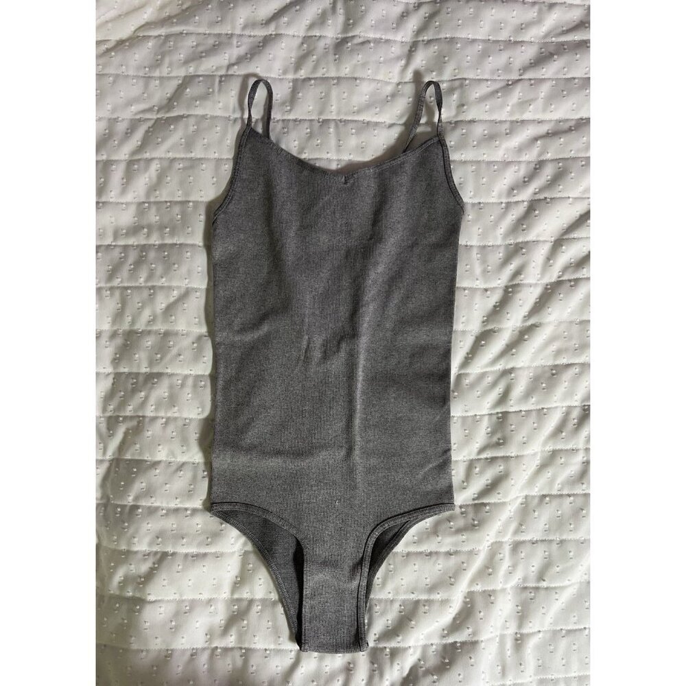Free People Intimately Gray Bodysuit with Adjustable Straps, Size XS/S